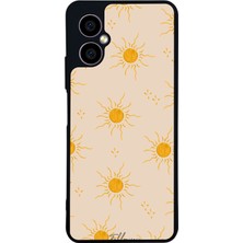 Scaleta Case Omix X5 Uyumlu Güneş Tasarımlı Glossy Mat Siyah Silikon Telefon Kılıfı