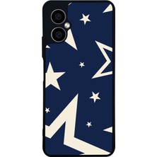 Scaleta Case Omix X3 Uyumlu Yıldız Tasarımlı Glossy Mat Siyah Silikon Telefon Kılıfı