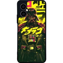 Scaleta Case Omix X5 Uyumlu Darth Vader Tasarımlı Glossy Mat Siyah Silikon Telefon Kılıfı