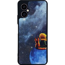 Scaleta Case Omix X5 Uyumlu Küçük Prens Tasarımlı Glossy Mat Siyah Silikon Telefon Kılıfı