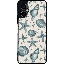 Scaleta Case Omix X5 Uyumlu Deniz Kabuğu Tasarımlı Glossy Mat Siyah Silikon Telefon Kılıfı