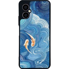 Scaleta Case Omix X5 Uyumlu Okyanus Tasarımlı Glossy Mat Siyah Silikon Telefon Kılıfı