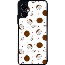 Scaleta Case Omix X3 Uyumlu Coconat Tasarımlı Glossy Mat Siyah Silikon Telefon Kılıfı