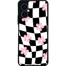 Scaleta Case Omix X3 Uyumlu Dama Desenli Tasarımlı Glossy Mat Siyah Silikon Telefon Kılıfı