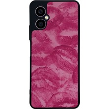 Scaleta Case Omix X3 Uyumlu  Kiss Tasarımlı Glossy Mat Siyah Silikon Telefon Kılıfı