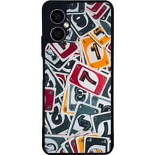 Scaleta Case Omix X5 Uyumlu Uno Tasarımlı Glossy Mat Siyah Silikon Telefon Kılıfı