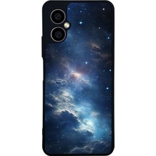 Scaleta Case Omix X5 Uyumlu Uzay Tasarımlı Glossy Mat Siyah Silikon Telefon Kılıfı
