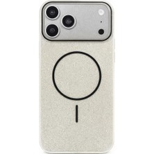 Fenza iPhone 17 Pro max Uyumlu Telefon Kılıfı Magsafe Wireless Şarj Özellikli Simli Lüks Silikon Kılıf