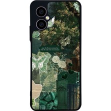 Scaleta Case Omix X5 Uyumlu  Kelebek Tasarımlı Glossy Mat Siyah Silikon Telefon Kılıfı