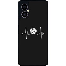 Scaleta Case Omix X5 Uyumlu Voleybol Tasarımlı Glossy Mat Siyah Silikon Telefon Kılıfı