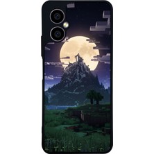 Scaleta Case Omix X5 Uyumlu Minecraft Tasarımlı Glossy Mat Siyah Silikon Telefon Kılıfı
