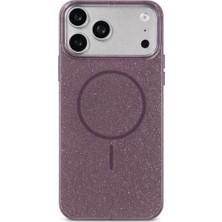 Fenza iPhone 17 Pro max Uyumlu Telefon Kılıfı Magsafe Wireless Şarj Özellikli Simli Lüks Silikon Kılıf