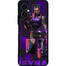 Scaleta Case Omix X3 Uyumlu Valorant Tasarımlı Glossy Mat Siyah Silikon Telefon Kılıfı