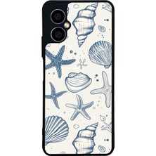 Scaleta Case Omix X3 Uyumlu Deniz Kabuğu Tasarımlı Glossy Mat Siyah Silikon Telefon Kılıfı