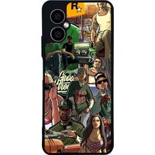 Scaleta Case Omix X3 Uyumlu Gta Tasarımlı Glossy Mat Siyah Silikon Telefon Kılıfı