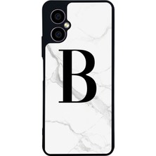 Scaleta Case Omix X3 Uyumlu B Harfli Tasarımlı Glossy Mat Siyah Silikon Telefon Kılıfı