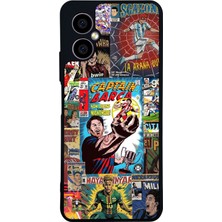 Scaleta Case Omix X5 Uyumlu Futbol Tasarımlı Glossy Mat Siyah Silikon Telefon Kılıf