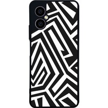 Scaleta Case Omix X3 Uyumlu Geometrik Tasarımlı Glossy Mat Siyah Silikon Telefon Kılıfı