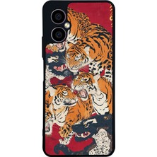 Scaleta Case Omix X5 Uyumlu Kaplan Tasarımlı Glossy Mat Siyah Silikon Telefon Kılıfı