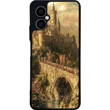 Scaleta Case Omix X5 Uyumlu Orta Çağ Tasarımlı Glossy Mat Siyah Silikon Telefon Kılıfı