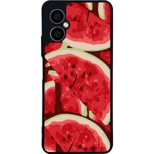 Scaleta Case Omix X5 Uyumlu Karpuz Tasarımlı Glossy Mat Siyah Silikon Telefon Kılıfı