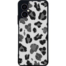 Scaleta Case Omix X3 Uyumlu Leopar Tasarımlı Glossy Mat Siyah Silikon Telefon Kılıfı