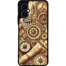 Scaleta Case Omix X3 Uyumlu Harita Tasarımlı Glossy Mat Siyah Silikon Telefon Kılıfı