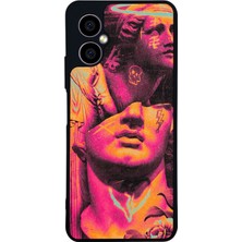 Scaleta Case Omix X3 Uyumlu Neon Tasarımlı Glossy Mat Siyah Silikon Telefon Kılıfı