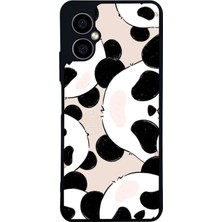 Scaleta Case Omix X5 Uyumlu Panda Tasarımlı Glossy Mat Siyah Silikon Telefon Kılıfı