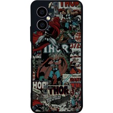 Scaleta Case Omix X5 Uyumlu Thor Tasarımlı Glossy Mat Siyah Silikon Telefon Kılıfı