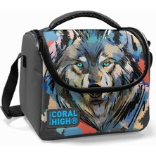 Hype Store High Thermo Erkek Çocuk Okul Beslenme Çantası - Gri Siyah Kurt