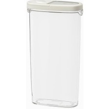 Hype Store Vakumlu Kapaklı Saklama Kabı Beyaz Silikon Kauçuk Beyaz 8X30 cm 1 Adet Büyük Boy