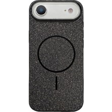 Fenza iPhone Air Uyumlu Telefon Kılıfı Magsafe Wireless Şarj Özellikli Simli Lüks Silikon Kılıf