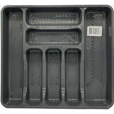 Hype Store Sev Plastik 39X42,5X5 cm Çekmece Içi Jumbo Boy 7 Gözlü Kaşıklık Antrasit