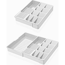 Hype Store Çekmece Içi Kaşıklık Düzenleyici, Ayarlanabilir Çatal Organizatör (Beyaz)