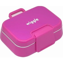Hype Store Wiggle Bento 1030ML Lunchbox Tek Katlı 2 Bölmeli Paslanmaz Çelik Sefer Tası Yemek (Pembe)