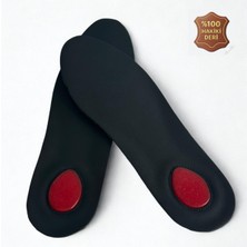 Özgürce Rahatlatıcı Ortapedik Jelli Topuk Pedleri, Unisex Hakiki Deri Tasarım