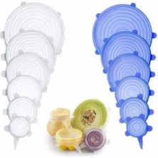 Hype Store Tüm Kaplara Uyumlu Silikon Kapaklar Tazeliği Koruyan 6 Parça Silikon Kapak Takımı 6 Lı Strech Kapak