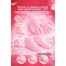 Özgürce Silikon El ve Ayak Bakım Eldiveni Çift Seti, Ölü Deri ve Çatlama Önleyici