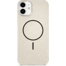 Fenza iPhone 16 plus Uyumlu Telefon Kılıfı Magsafe Wireless Şarj Özellikli Simli Lüks Silikon Kılıf