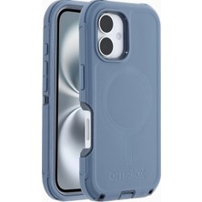 Hype Store Defender Serisi Magsafe Kılıf iPhone 16 Uyumlu Darbeye ve Düşmeye Karşı Koruyucu, Mavi