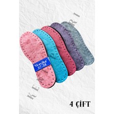 Özgürce Renkli 4 Çift Karışık Patik Tabanı Hazır Delikli, Konfor ve Şıklık