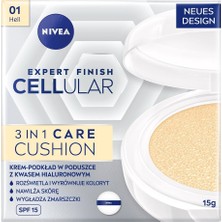 Hype Store Cellular Expert Finish Cushion Renkli Yüz Bakım Kremi 15ML, SPF15 Güneş Koruyucu, Açık Ton, Nemlendi