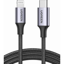 Hype Store , Mfi Lisanslı Usb-C & Lightning Örgülü Data ve Şarj Kablosu, 2 Metre, Siyah, 60761