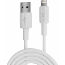 Hype Store 12W 2.4A Usb-A To Lightning iPhone iPad Silikon Hızlı Şarj ve Data Kablosu Beyaz 1 Metre