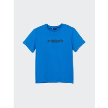 Lc Waikiki Yeni Sezon Bisiklet Yaka Kısa Kollu Baskılı Penye Erkek Tişört