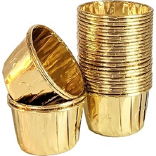 Hype Store Trend Hediye Sepeti 25'li Gold Muffin Kek Kalıbı, Kek Kapsülü Cupcake Kalıbı, Airfryer Uyumlu