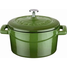 Hype Store Metal Döküm Mini Tencere, Trendy, 10 Cm, 0.35 L Hacim, Yeşil