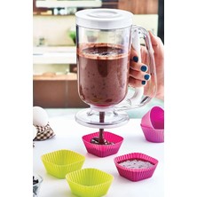 Hype Store Qniay Pratik Seri Hamur Porsiyonlayıcı 1 Lt Pancake Ölçekli Krema Hamur Puding Dağıtıcı Akıtma