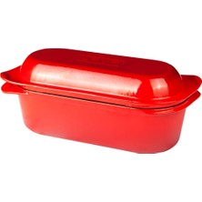Hype Store Lv P Ek 1228 Metal Dikdörtgen Ekmek Tenceresi, 12X28, Kırmızı